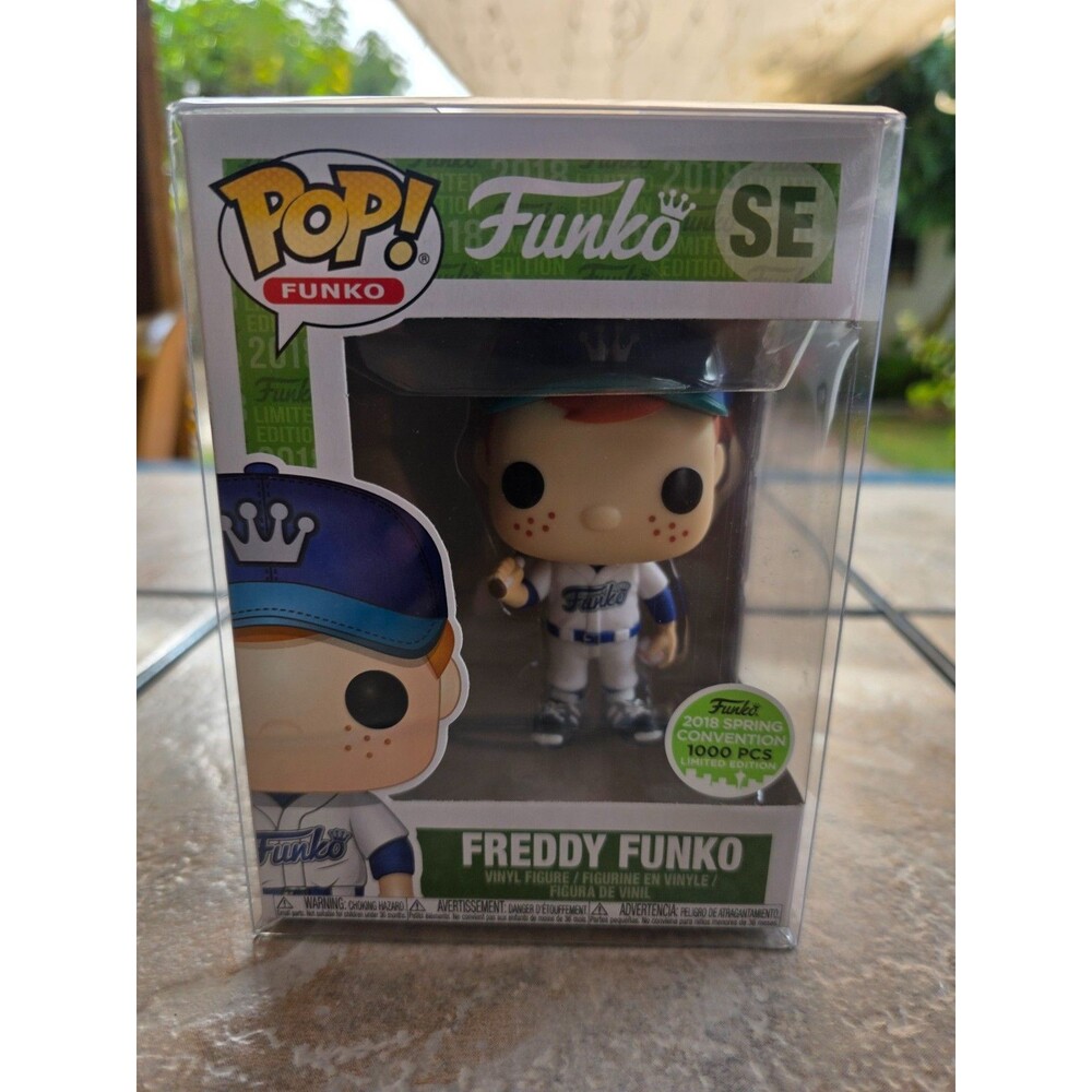 Freddy Funko Baseball White Uniform 2018 Spring Convention LE 1000 Pop New